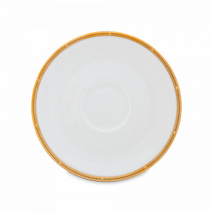 Блюдце для суповой чашки, 16,5 см, костяной фарфор, декор, серия Рочель, золотой кант, NORITAKE, Япония, NORITAKE (Япония)
