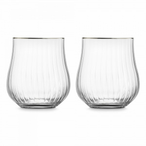 Набор из 2-х стаканов для воды, 400 мл, декор - платиновый, хрустальное стекло, серия Rising, EISCH, Германия, EISCH (Германия)