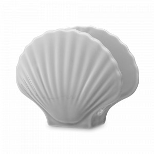 Подставка для салфеток Pearl, 13 х 11 см, фарфор, серый, серия Sea treasures, TKANO, Китай, Sea treasures