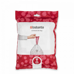 Пакет для мусора Y, 40 штук, 20 л, полиэтилен, BRABANTIA, Бельгия, Пакеты для мусора BRABANTIA