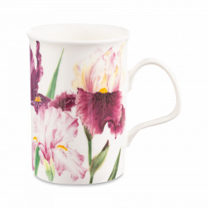 Кружка «Ирис фиолетовый», 320 мл, костяной фарфор, декор, серия Ланкастер, ROY KIRKHAM, Великобритания, Чашки
