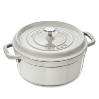 Кокот круглый, 6,7 л, 28 см, чугун, цвет: белый трюфель, серия La Cocotte, STAUB, Франция