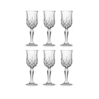 Набор из 6-ти рюмок на ножке, 60 мл, хрустальное стекло, серия Opera, RCR, Италия, 