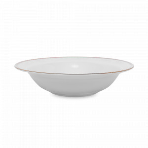 Тарелка для пасты, 25 см, фарфор, белый, золотой, серия Riva Gold, WALLENDORFER, Германия, Скидки до -30% на фарфор WALLENDORFER