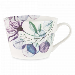 Кружка «Азалия фиолетовая», 480 мл, фарфор, белый, декор, серия Magic Flowers, ANNA LAFARG, Китай, Кружки