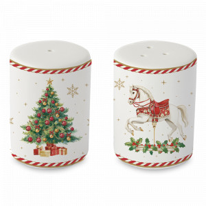 Набор для специй, 2 предмета, фарфор, серия Christmas Tale, EASY LIFE (R2S), Италия, Новогодняя сервировка EASY LIFE R2S