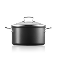 Кастрюля с крышкой, 20 см, алюминий, стекло, черный, серия No Colour, LE CREUSET, Франция_00802980037720028973.jpg
