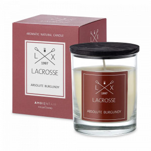 Свеча ароматическая «Absolute Burgundy», 40 часов горения, воск, стекло, серия Lacrosse, AMBIENTAIR, Испания, Ароматические диффузоры с палочками