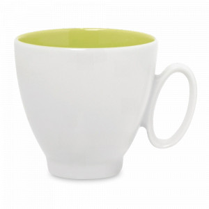 Чашка кофейная COLOR Anis, 115 мл, фарфор, белый, зеленый, серия Modulo, GUY DEGRENNE, Франция, GUY DEGRENNE (Франция)