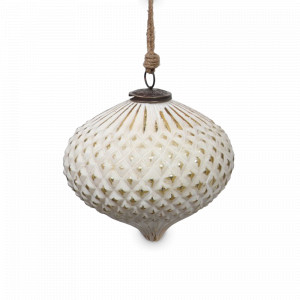 Украшение новогоднее подвес, 20 см, стекло, белый, ROOMERS FURNITURE, Нидерланды, ROOMERS FURNITURE (Нидерланды)