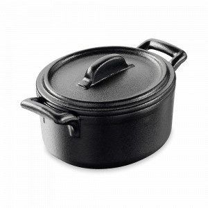 Кокот овальный, 250 мл, фарфор, черный, серия Belle Cuisine, REVOL, Франция, REVOL (Франция)