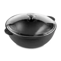 Казан с крышкой, 6,2 л, 30 см, чугун, черный, LAVA, Турция, 