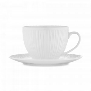 Пара чайная MALLOW, 15 см, 250 мл, фарфор, белый, WALMER, Великобритания, Чайные пары из фарфора