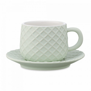 Пара чайная, 300 мл, керамика, мятный, серия Marshmallow, LIBERTY JONES, Россия, Чайные пары 300 мл.