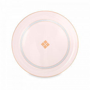 Блюдо круглое Aero Blue Gold, 31 см, фарфор, белый, голубой, серия Constanza Rio, FALKENPORZELLAN, Германия, Блюда из фарфора