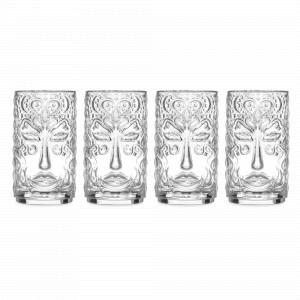 Набор из 4-х стаканов для коктейлей Venezia, 450 мл, хрустальное стекло, серия Tiki, RCR, Италия, Бокалы и стаканы для коктейлей RCR