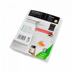 Набор вакуумных пакетов для камерного упаковщика, 100 штук, 15 х 20 см, 90 мкм, полиэтилен, CASO, Германия, Вакуумные пакеты