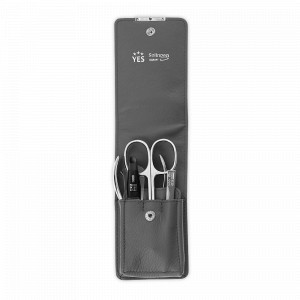 Набор маникюрный в кожаном футляре, 3 предмета, YES, Германия, Мужской маникюрный набор