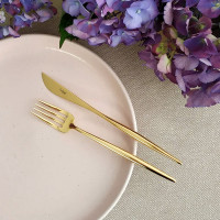 Набор столовых приборов на 6 персон, 24 предмета, золотистый, серия Moon, CUTIPOL, Португалия_00817000037043326335.jpg