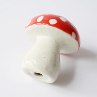 Подсвечник на одну свечу, 7.5 см, керамика, белый, серия Amanita, DOIY, Испания_00819740050501549548.jpg