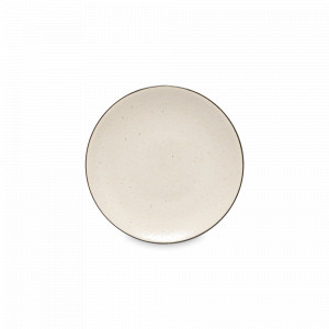 Тарелка десертная Natural-Black, 16.7 см, керамика, кремовый, черный, серия Augusta, COSTA NOVA, Португалия, Тарелки керамические