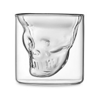 Термобокал Skull, 80 мл, боросиликатное стекло, прозрачный, WALMER, Великобритания