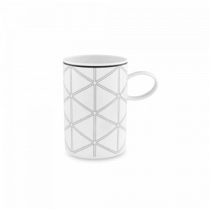 Кружка, 11 см, фарфор, белый, декор, серия Orquestra, VISTA ALEGRE, Португалия, Белые кружки