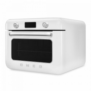 Печь - мини с паром и функцией «Аэрогриль», нержавеющая сталь, пластик, белый, SMEG, Италия, Печи