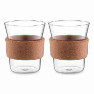 Набор из 2-х стаканов, 450 мл, боросиликатное стекло, пробка, прозрачный, серия Corc, LIBERTY JONES, Россия, Набор термостаканов