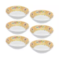 Набор из 6-ти розеток Creme Gold, 10 см, фарфор, бежевый, декор, серия Constanza Vienna, FALKENPORZELLAN, Германия, 