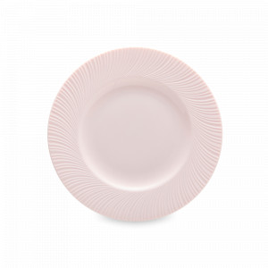 Тарелка закусочная, 20.5 см, фарфор, розовый, рельеф, серия Рассвет, DECOR DE TABLE, Россия, Тарелки десертные