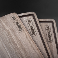 Доска разделочная композитная c желобом, 29х22см, травертин капучино, серия Fashion, ComposeEat, Россия_00810690052944092169.jpg