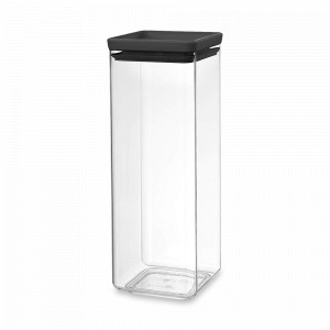 Контейнер для сыпучих продуктов, 2,5 л, 11 х 11 х 29,5 см, пластик, темно-серый, серия Tasty+, BRABANTIA, Бельгия, Контейнеры для продуктов BRABANTIA