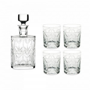 Набор для виски штоф и 4 стакана, хрусталь, серия Avenue, VISTA ALEGRE, Португалия, Стаканы для виски Vista Alegre