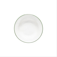 Тарелка для пасты White/Green, 21 см, керамика, белый, зеленый, серия Beja, COSTA NOVA, Португалия_00823370038099792744.jpg