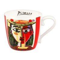 Кружка «Женщина в шляпе Пикассо», 450 мл, костяной фарфор, декор, KOENITZ, Германия