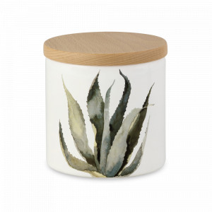 Банка для хранения, 500 мл, керамика, белый, декор, серия Cactus, NUOVA CER, Италия, NUOVA CER (Италия)
