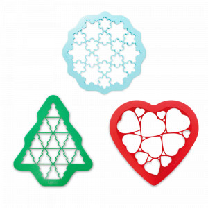 Набор из 3-х формочек для печенья «New Year», ABS пластик, LEKUE, Испания, Кухонные аксессуары LEKUE