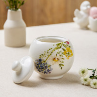 Сахарница , 270 мл, керамика, белый, декор, серия Полевые цветы, DECOR DE TABLE, Россия_00818670049995338851.jpg