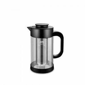 Чайник заварочный с фильтром TEA JUG, 900 мл, боросиликатное стекло, нержавеющая сталь, пластик, черный, VITAX, Великобритания, Английские заварочные чайники