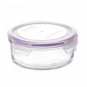 Контейнер круглый стеклянный, 950 мл, стекло, фиолетовый, GLASSLOCK, Корея, GLASSLOCK (Корея)