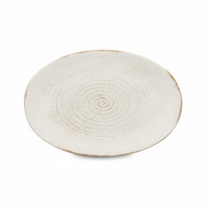 Блюдо овальное Cream, 27.5 х 19 см, керамика, белый, бежевый, серия Vermont, COSTA NOVA, Португалия, Vermont (Casafina) COSTA NOVA