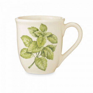 Кружка Menta, 350 мл, керамика, белый, декор, серия Rosemary, NUOVA CER, Италия, r