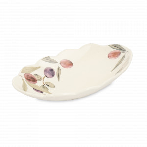 Блюдо овальное глубокое, 31 х 18 см, керамика, белый, декор, серия Plum Orchard, ANNA LAFARG, Китай, Блюда сервировочные и этажерки ANNA LAFARG