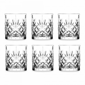 Набор из 6-ти стаканов для виски, 230 мл, хрустальное стекло, серия Melodia, RCR, Италия, Бокалы для виски