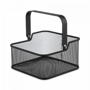 Корзина для хранения квадратная Ferrant, 20.3 х 20.3 х 11.5 см, металл, черный, BERGENSON BJORN, Великобритания, Органайзеры для хранения