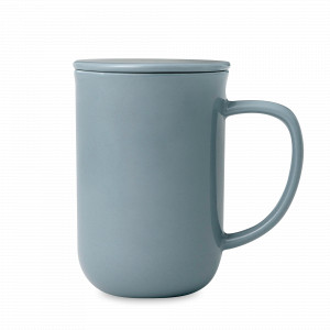 Кружка с ситечком и крышкой Balance, 500 мл, фарфор, нержавеющая сталь, голубой, серия Minima, VIVA Scandinavia, Дания, Большие фарфоровые кружки