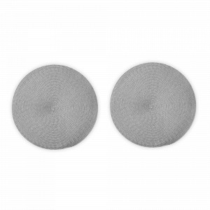 Набор из 2-х подстановочных круглых салфеток, 38 см, полипропилен, серый, серия Jardin, WO HOME, Германия, Салфетки подстановочные