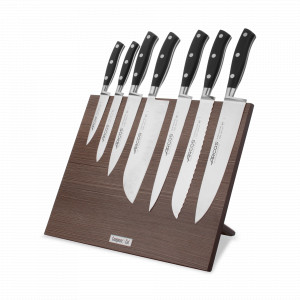 Набор кухонных ножей, 7 штук, на магнитной композитной подставке ComposeEat (темное дерево),серия Riviera, ARCOS, Испания, Набор ножей накири