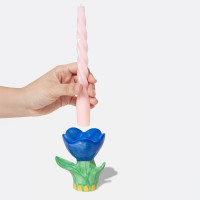 Подсвечник - цветок, 7 см, керамика, синий, зеленый, серия Bloom, DOIY, Испания_00821710053669717778.jpg